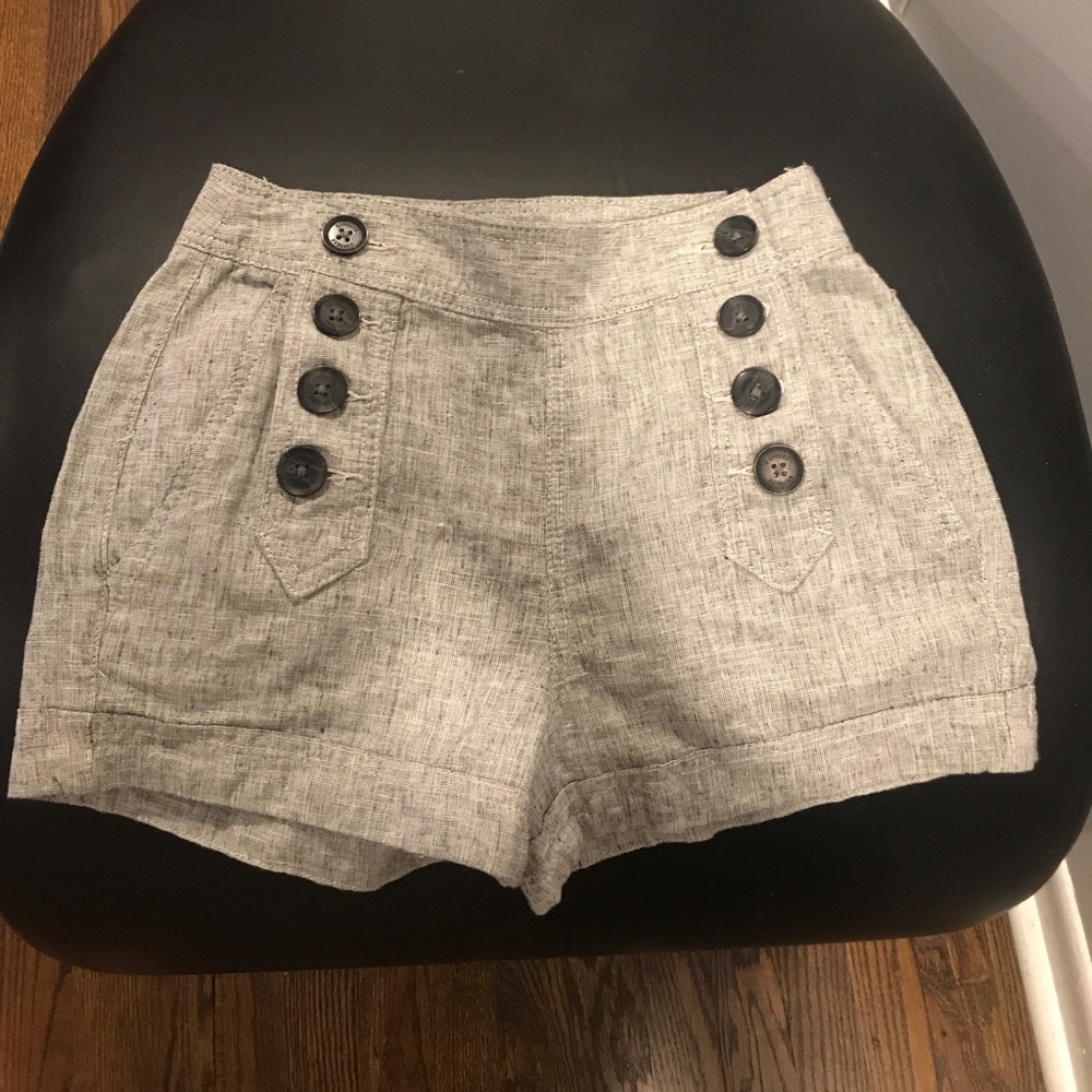 B/W marled high waisted shorts